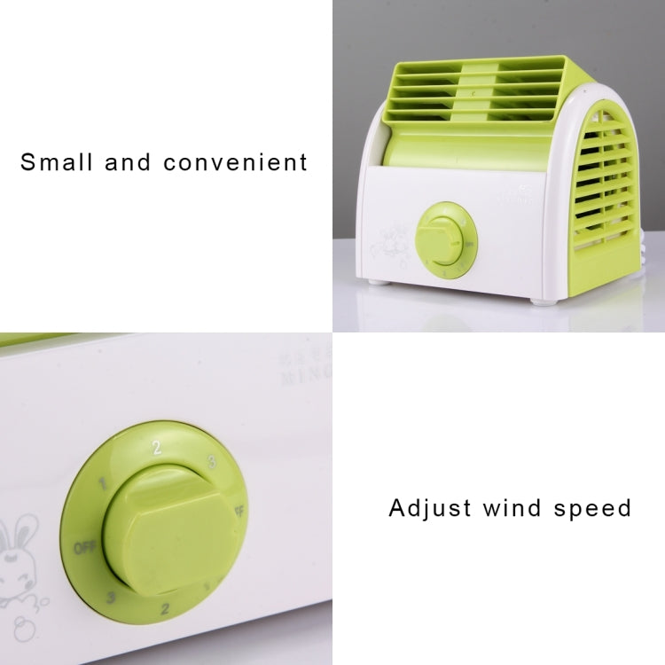 30W Turbine No Blade Mini Desktop Mute Fan for Dormitory / Bedroom / Living Room / Office, 3 Kinds Speed Modes, AC 220V(Green)