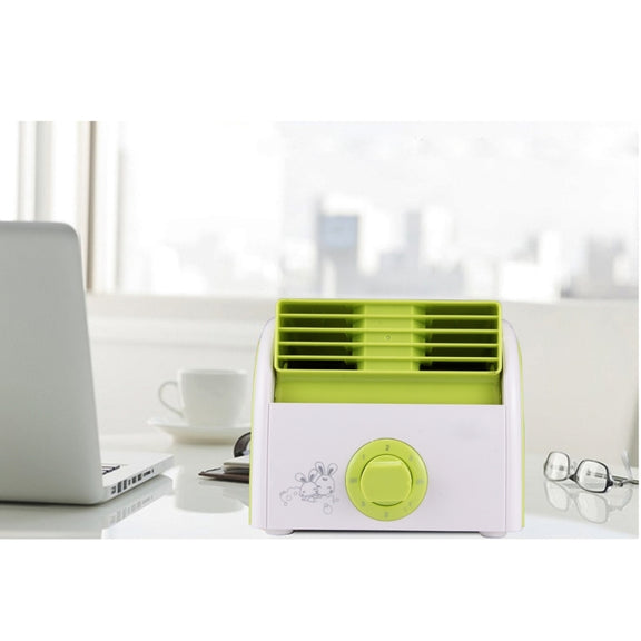 30W Turbine No Blade Mini Desktop Mute Fan for Dormitory / Bedroom / Living Room / Office, 3 Kinds Speed Modes, AC 220V(Green)