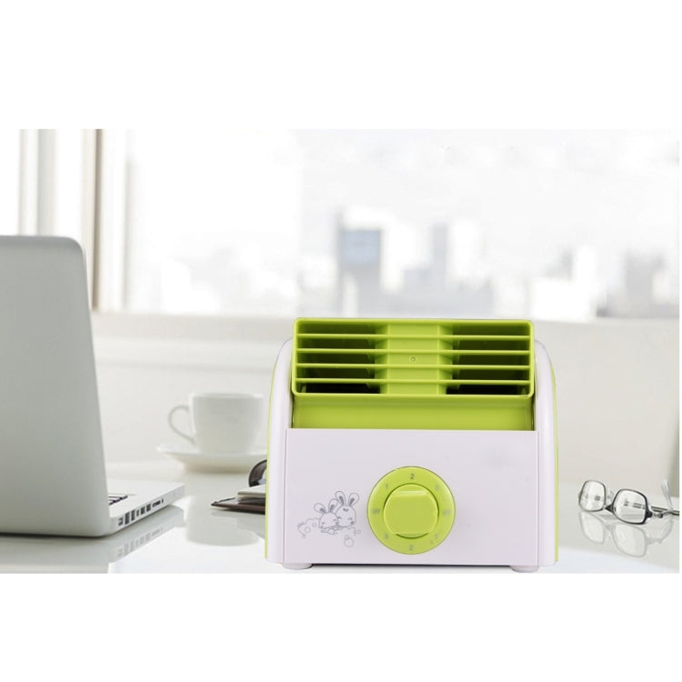 30W Turbine No Blade Mini Desktop Mute Fan for Dormitory / Bedroom / Living Room / Office, 3 Kinds Speed Modes, AC 220V(Green)