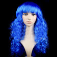 Colorful Wild-Curl Up Party Headwear Wavy Long PET Wigs For Female(Royal Blue) - free shipping - PMC TechLife - Order now!