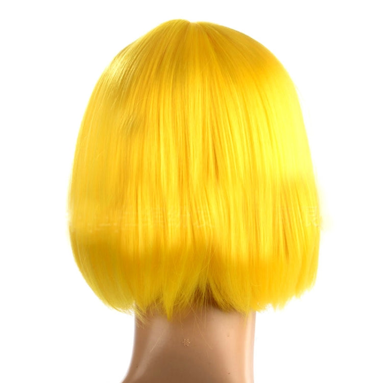 Party Cosplay Headwear Straight Short PET Wigs For Female(Dark Gold) - free shipping - PMC Jewellery - Order now!