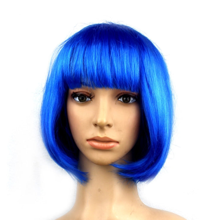 Party Cosplay Headwear Straight Short PET Wigs For Female(Royal Blue) - free shipping - PMC TechLife - Order now!