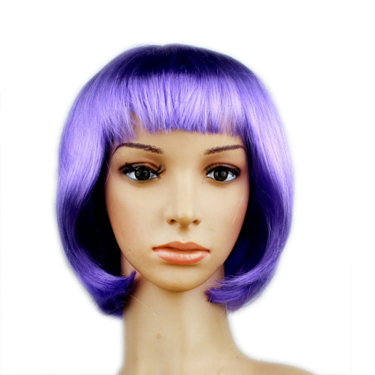 Party Cosplay Headwear Straight Short PET Wigs For Female(Lavender) - free shipping - PMC Jewellery - Order now!
