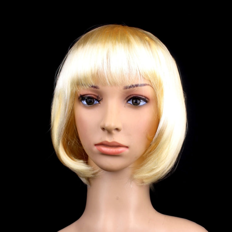 Party Cosplay Headwear Straight Short PET Wigs For Female(Gold) - free shipping - PMC TechLife - Order now!