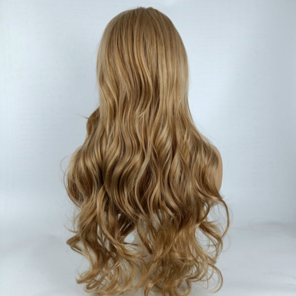 Gradient Color Long Curly Hair Wig Headgear for Women