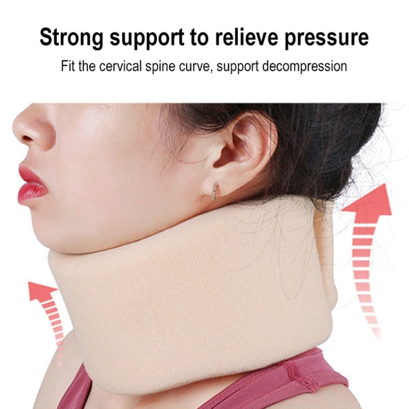 003 Household Sponge Collar Men And Women Breathable Adjustable Neck Brace, Size: L (Flesh Color)