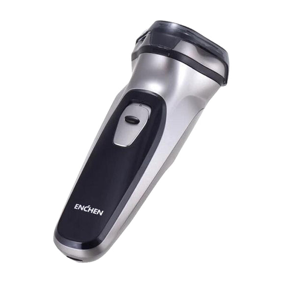 Original Xiaomi ENCHEN Water Proof Triple Rotary Double Ring Blade Shaving Head Electric Rechargeable Shaver For Men(Silver)