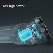 Original Xiaomi ENCHEN Water Proof Triple Rotary Double Ring Blade Shaving Head Electric Rechargeable Shaver For Men(Silver)