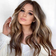 A557 Ladies Mid-point Big Wave Linen Brown Mixed Color Long Curly Wig - free shipping - PMC TechLife - Order now!