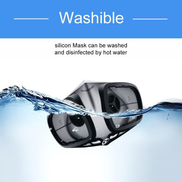 Silicone Protective Reusable PM2.5 KN95 Respirator Mask Replaceable Filter Antivirus Anti-fog Face Mask - Protect Case by PMC Jewellery | Online Shopping South Africa | PMC Jewellery | Buy Now Pay Later Mobicred