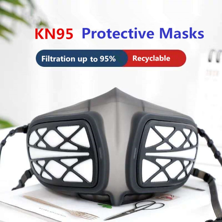 Silicone Protective Reusable PM2.5 KN95 Respirator Mask Replaceable Filter Antivirus Anti-fog Face Mask - Protect Case by PMC Jewellery | Online Shopping South Africa | PMC Jewellery | Buy Now Pay Later Mobicred