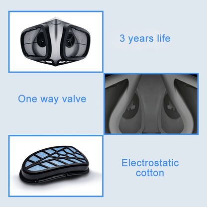 Silicone Protective Reusable PM2.5 KN95 Respirator Mask Replaceable Filter Antivirus Anti-fog Face Mask - Protect Case by PMC Jewellery | Online Shopping South Africa | PMC Jewellery | Buy Now Pay Later Mobicred