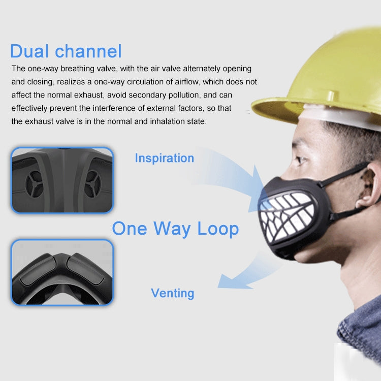 Silicone Protective Reusable PM2.5 KN95 Respirator Mask Replaceable Filter Antivirus Anti-fog Face Mask - Protect Case by PMC Jewellery | Online Shopping South Africa | PMC Jewellery | Buy Now Pay Later Mobicred