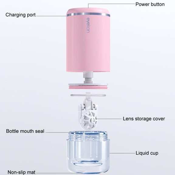 Eyekan HL-988 Ultrasonic Automatic Cleaner Beauty Lens Electric Cleaning Instrument(Pink)