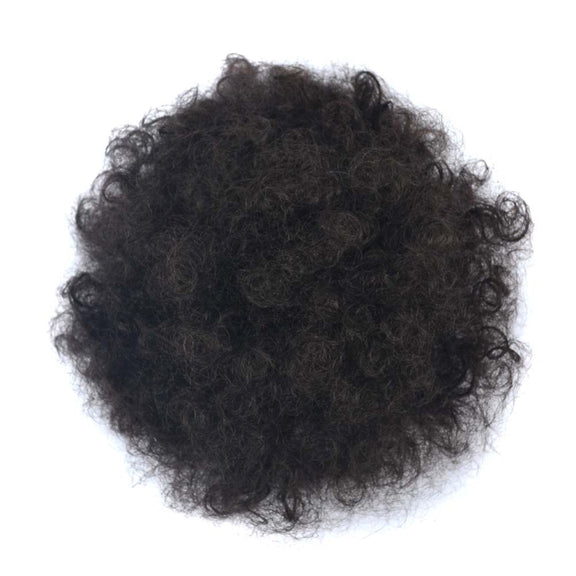 European and American Black People Explosion Head Fluffy Curl Hair Net Wig(Black Brown)