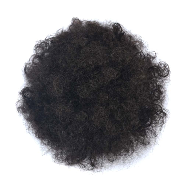 European and American Black People Explosion Head Fluffy Curl Hair Net Wig(Black Brown)