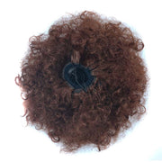 European and American Black People Explosion Head Fluffy Curl Hair Net Wig(Dark Brown)