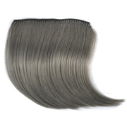 Color Gradient Invisible Seamless Hair Extension Wig Piece Straight Hair Piece Color Bangs Hair Piece(Granny Gray)