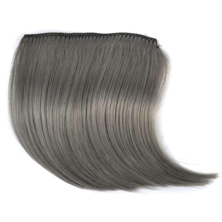 Color Gradient Invisible Seamless Hair Extension Wig Piece Straight Hair Piece Color Bangs Hair Piece(Granny Gray)