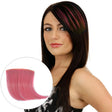 Color Gradient Invisible Seamless Hair Extension Wig Piece Straight Hair Piece Color Bangs Hair Piece(Dark Pink) - free shipping - PMC TechLife - Order now!