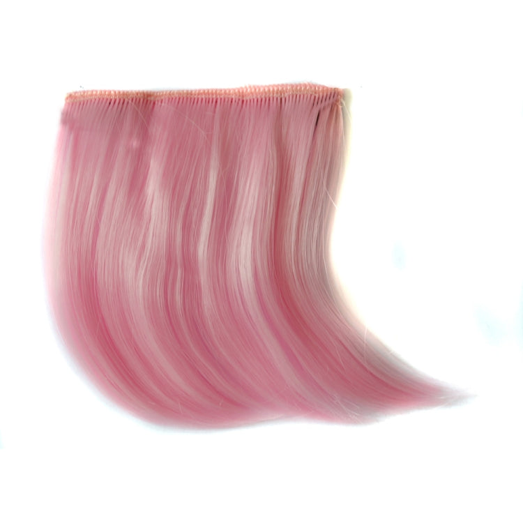 Color Gradient Invisible Seamless Hair Extension Wig Piece Straight Hair Piece Color Bangs Hair Piece(Pink) - free shipping - PMC TechLife - Order now!