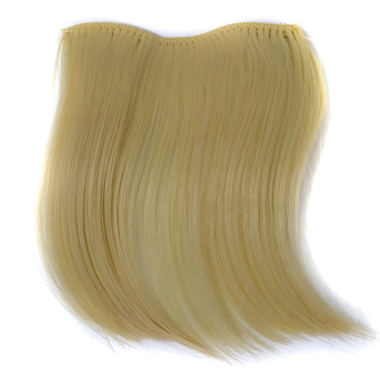 Color Gradient Invisible Seamless Hair Extension Wig Piece Straight Hair Piece Color Bangs Hair Piece(Beige)