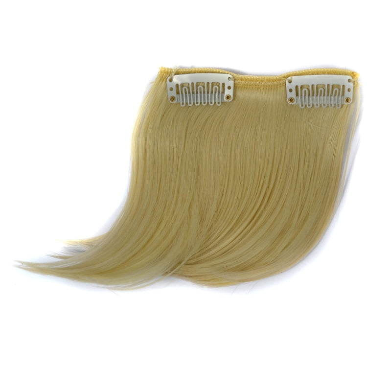 Color Gradient Invisible Seamless Hair Extension Wig Piece Straight Hair Piece Color Bangs Hair Piece(Beige)