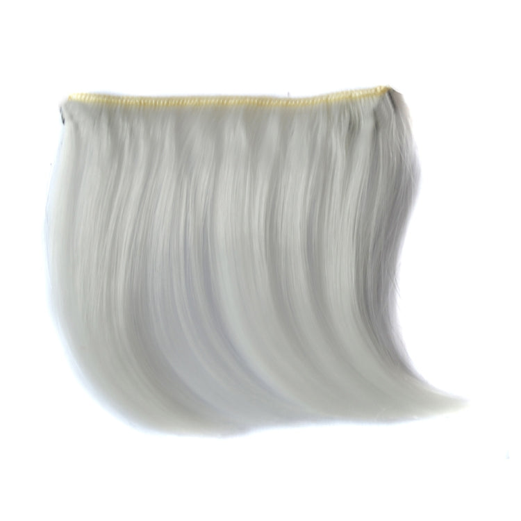 Color Gradient Invisible Seamless Hair Extension Wig Piece Straight Hair Piece Color Bangs Hair Piece(White) - free shipping - PMC TechLife - Order now!
