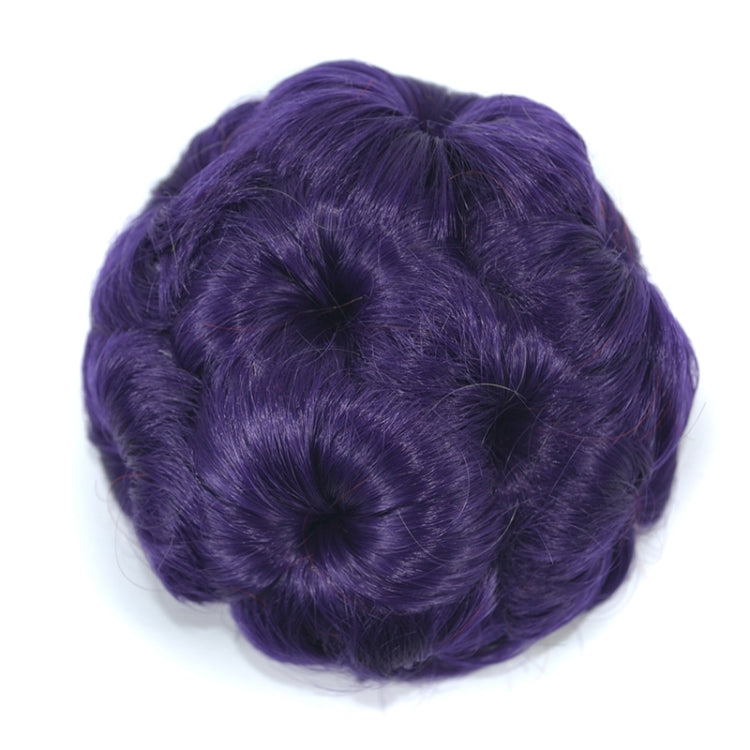 Wig Ball Head Flower Hairpin Hair Bag Wig Headband for Bride(Purple) - free shipping - PMC TechLife - Order now!