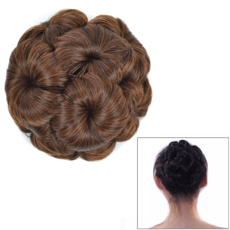 Wig Ball Head Flower Hairpin Hair Bag Wig Headband for Bride(Light Brown) - free shipping - PMC TechLife - Order now!