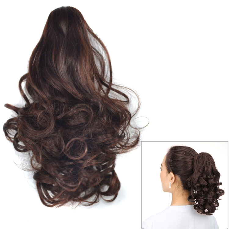 Natural Short Curly Hair Clip-on Pear Blossom Roll Horsetail Wig (Marron) - free shipping - PMC TechLife - Order now!