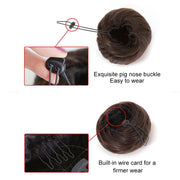Wig Bun Flower Shape Hair Package Hair Disk(Light Brown)