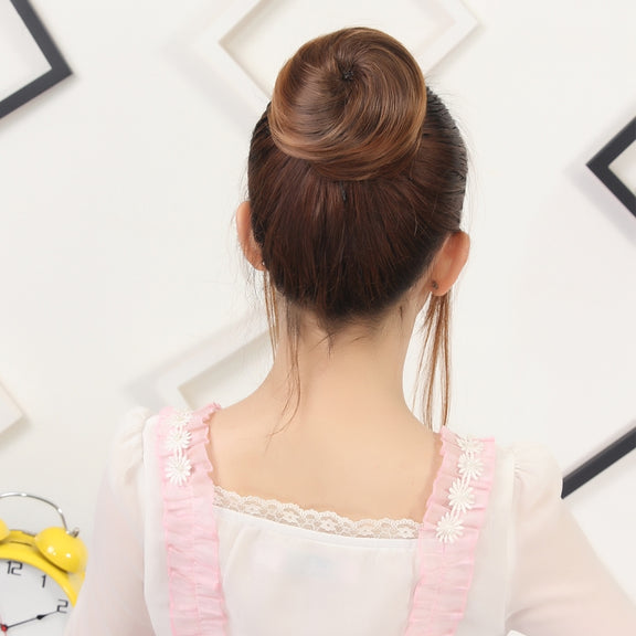 Wig Bun Flower Shape Hair Package Hair Disk(Light Brown)