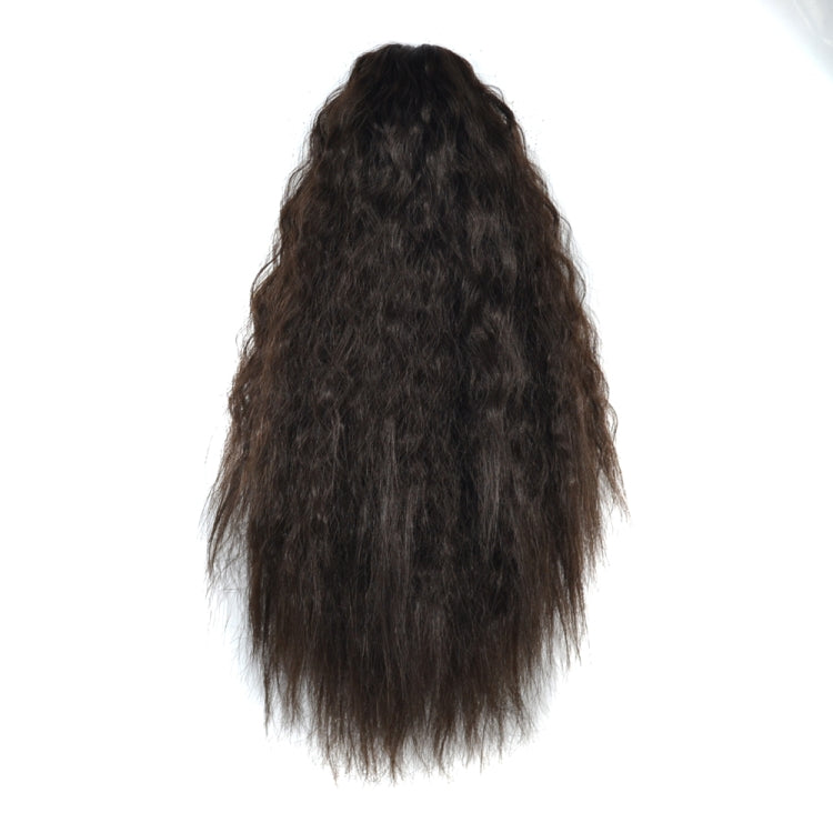 Natural Retro Short Curly Hair Clip-on Corn Blanching Horsetail Wig (Black Brown) - free shipping - PMC TechLife - Order now!