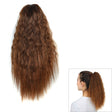 Natural Retro Short Curly Hair Clip-on Corn Blanching Horsetail Wig (Flaxen) - free shipping - PMC TechLife - Order now!