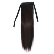 Natural Long Straight Hair Ponytail Bandage-style Wig Ponytail for Women���Length: 45cm (Black Brown)