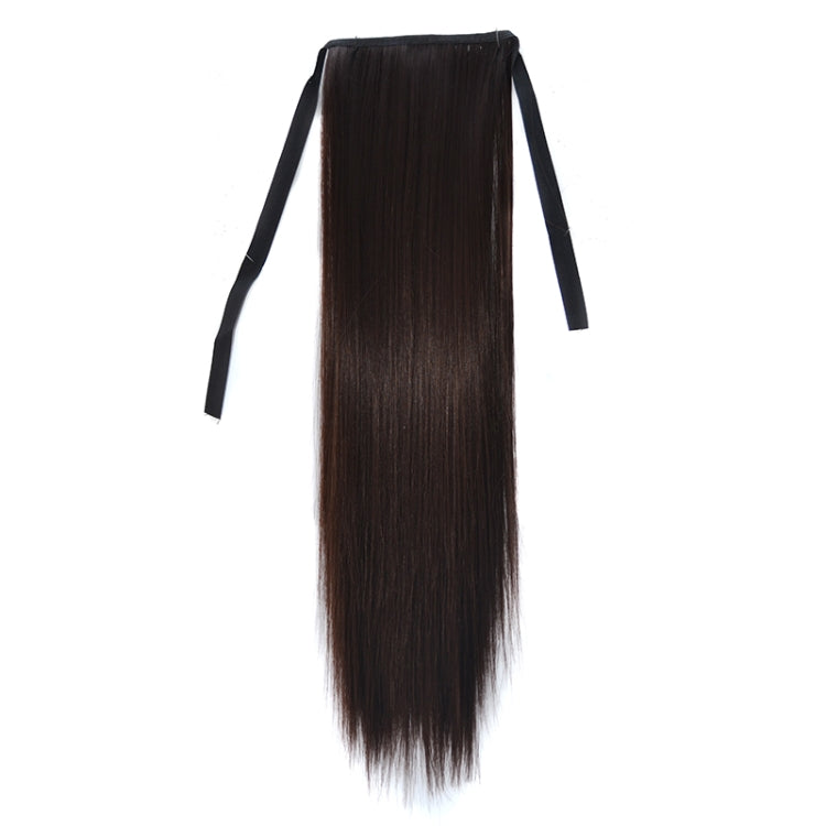 Natural Long Straight Hair Ponytail Bandage-style Wig Ponytail for Women���Length: 45cm (Black Brown)