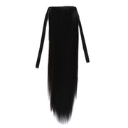Natural Long Straight Hair Ponytail Bandage-style Wig Ponytail for Women���Length: 45cm (Black)