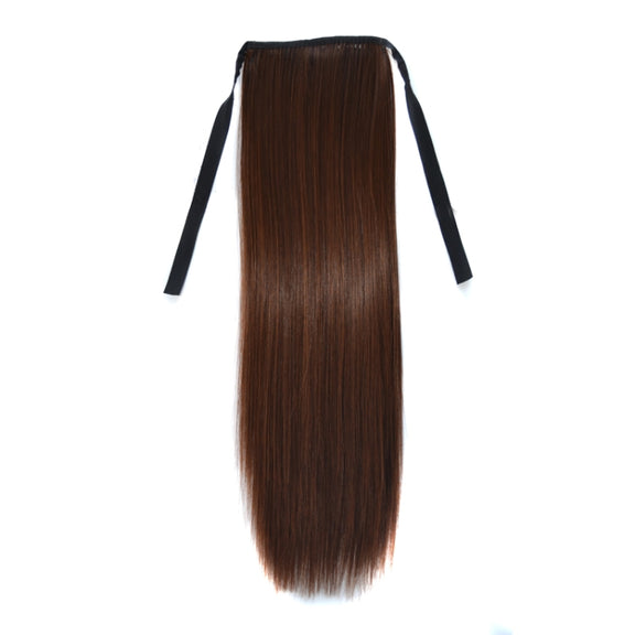 Natural Long Straight Hair Ponytail Bandage-style Wig Ponytail for Women���Length: 45cm (Flaxen)