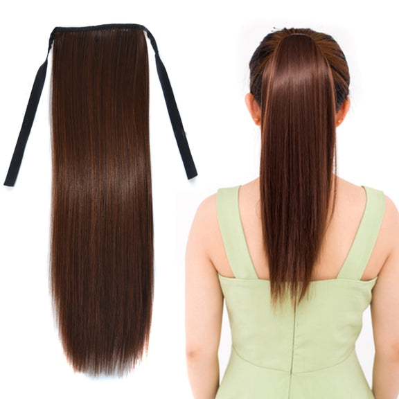 Natural Long Straight Hair Ponytail Bandage-style Wig Ponytail for Women���Length: 45cm (Flaxen)