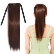 Natural Long Straight Hair Ponytail Bandage-style Wig Ponytail for Women���Length: 45cm (Marron)