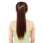 Natural Long Straight Hair Ponytail Bandage-style Wig Ponytail for Women���Length: 60cm(Black Brown)