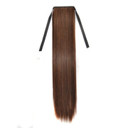 Natural Long Straight Hair Ponytail Bandage-style Wig Ponytail for Women���Length: 60cm (Flaxen)