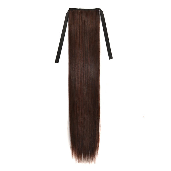 Natural Long Straight Hair Ponytail Bandage-style Wig Ponytail for Women���Length: 60cm (Marron)
