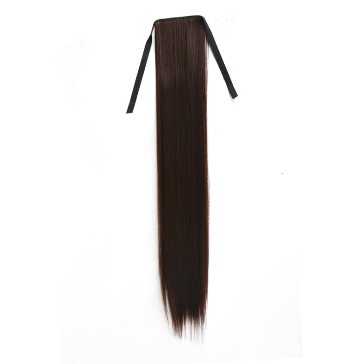 Natural Long Straight Hair Ponytail Bandage-style Wig Ponytail for Women���Length: 75cm(Black Brown)