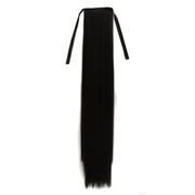 Natural Long Straight Hair Ponytail Bandage-style Wig Ponytail for Women���Length: 75cm(Black)