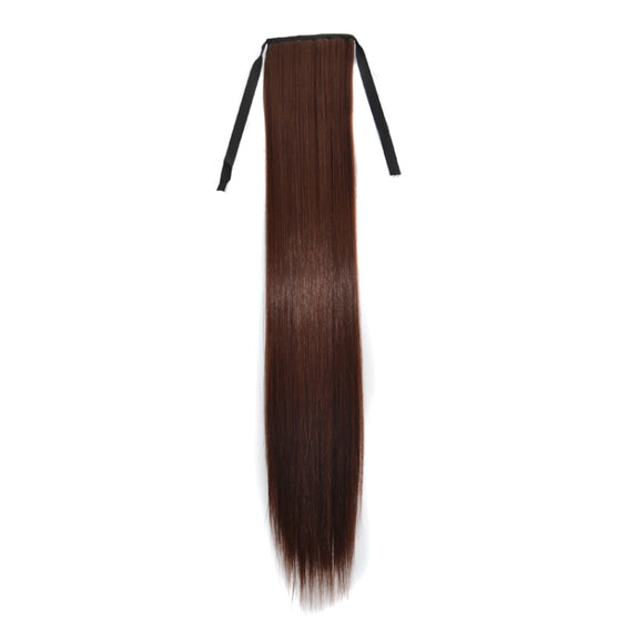 Natural Long Straight Hair Ponytail Bandage-style Wig Ponytail for Women���Length: 75cm (Marron)