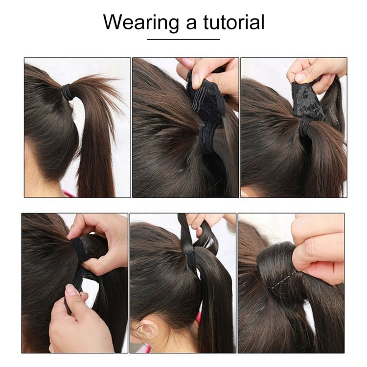 18H22# Invisible Seamless Bandage-style  Wig Long Straight Hair Wig Ponytail