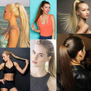 18H22# Invisible Seamless Bandage-style  Wig Long Straight Hair Wig Ponytail