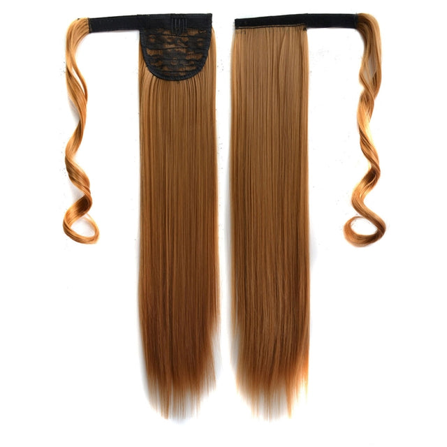 26# Invisible Seamless Bandage-style  Wig Long Straight Hair Wig Ponytail